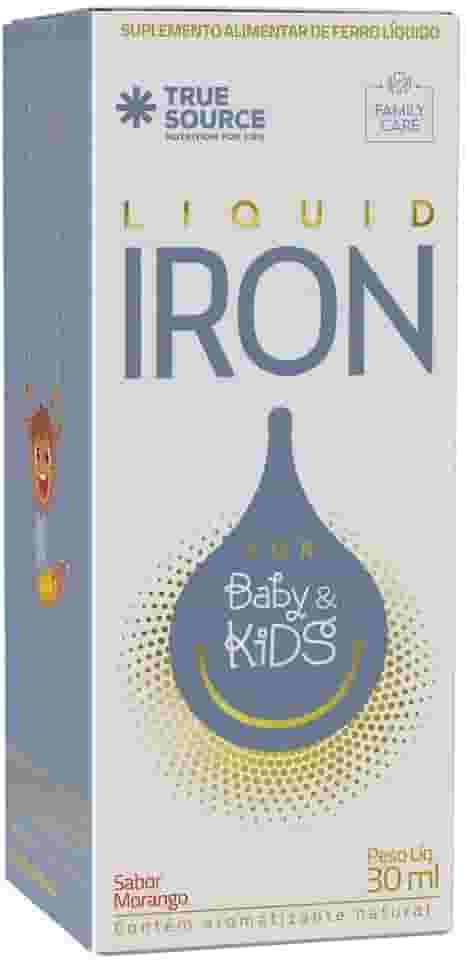 Liquid Iron Plus Baby Kids (Ferro) 30 ml sabor morango True Source