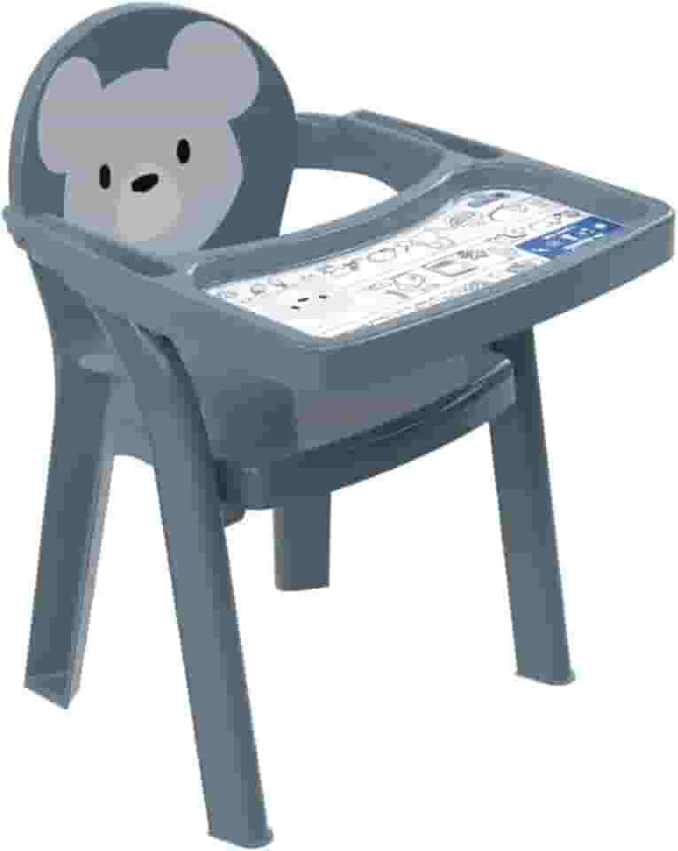 POLTRONA CADEIRINHA DE BEBÊ PLASUTIL INFANTIL PORTÁTIL COM BANDEJA PARA COLORIR (Azul)