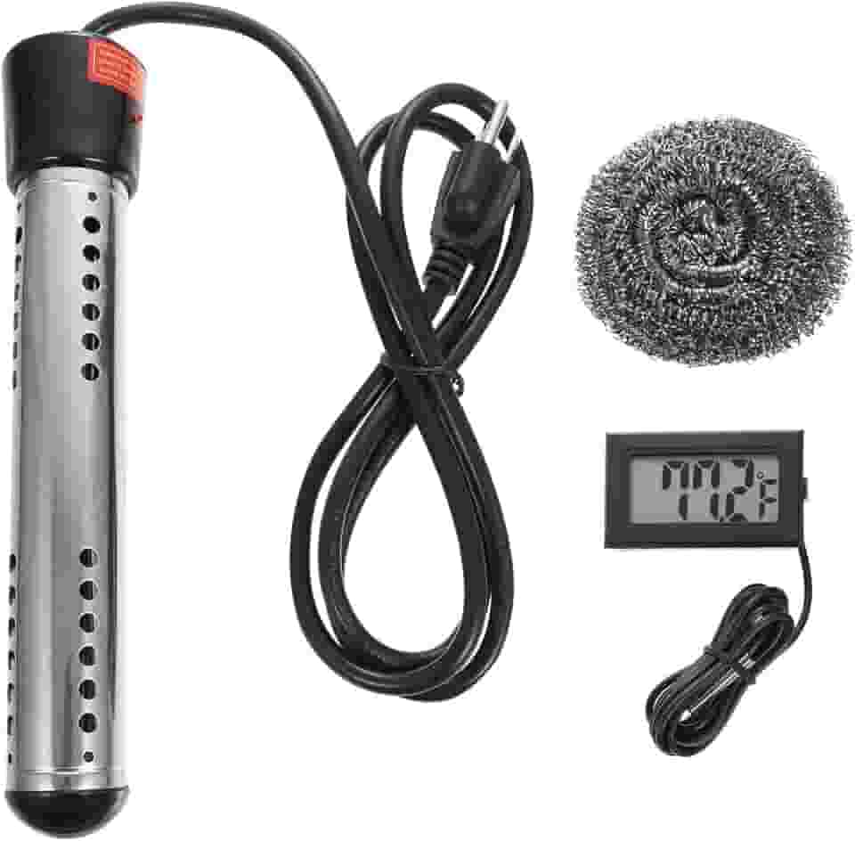 Aquecedor De Água De Imersão 1500w Portátil Com Termômetro ，Adequado para viagens （110v）