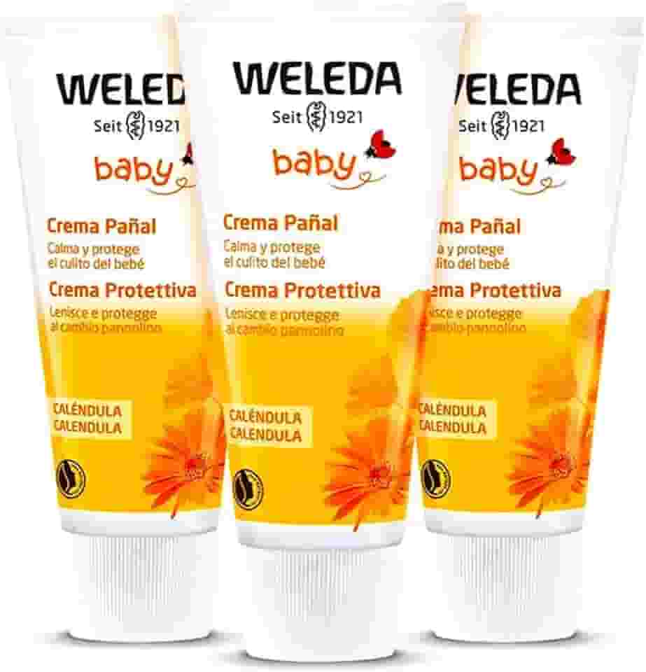 Kit 3 Creme para Assadura de Bebê Calêndula Baby Weleda 30ml Previne e Trata Assaduras, Uso Diário desde o 1º Dia de Vida