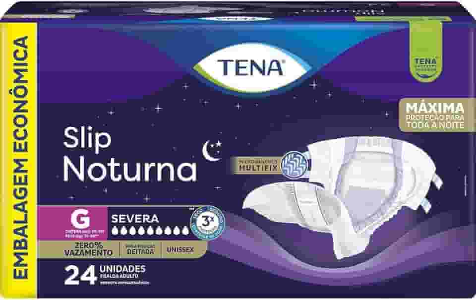 Tena Slip Noturna, Fralda Geriátrica para Incontinência Urinária, G - Embalagem econômica, 24 unidades