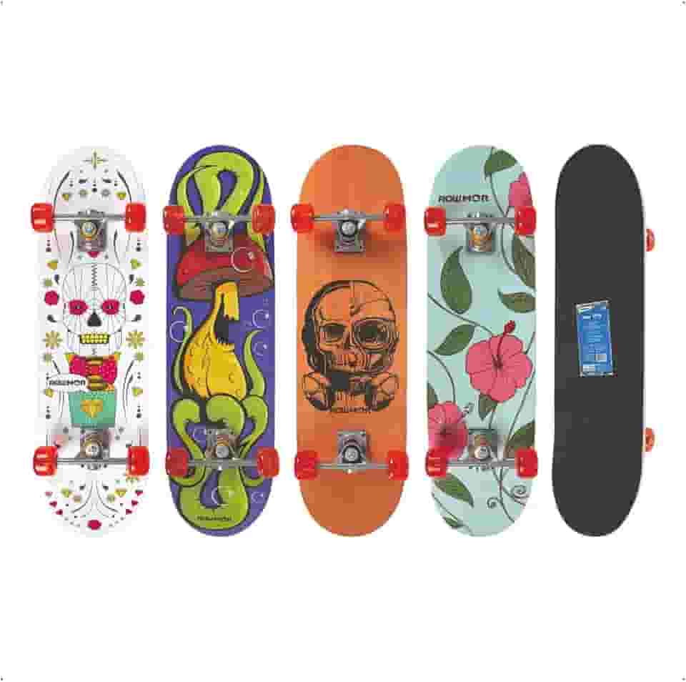 Skate Completo para Iniciantes, 79x20cm, Truck de Alumínio, Rodas PU 50mm, Suporta até 100kg Cores Sortidas