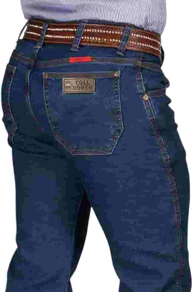 Calça Jeans Country Tradicional Masculina Barra Reta com Lycra Rodeio Cowboy Vaqueiro