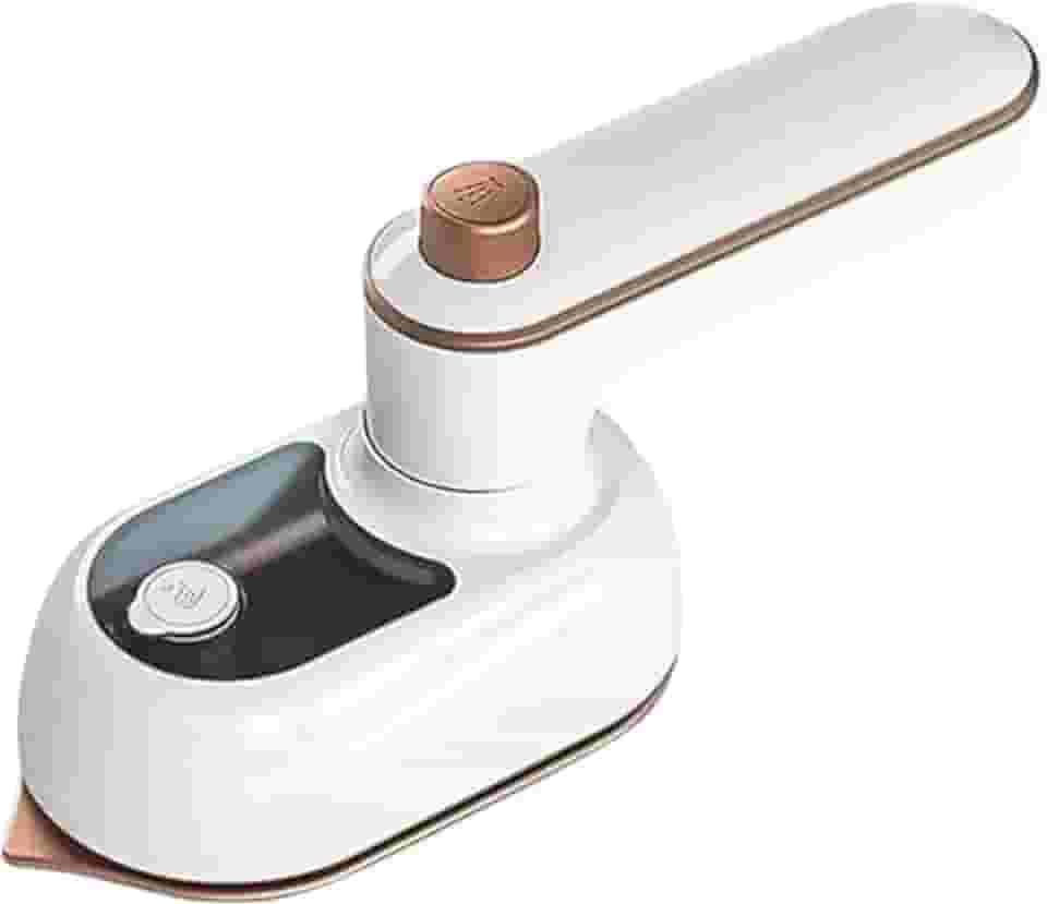 Mini Ferro De Passar Roupa Cabe Na Mala Mochila Bolsa De Viagem Compacto Portatil A Vapor Umido com Borrifador Leve (BRANCO BIVOLT)