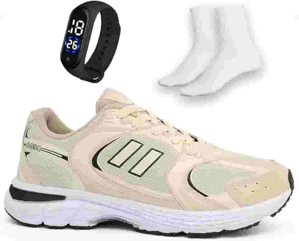 Tênis Masculino Treino Academia Amortecedor Gel + Relógio e Meia