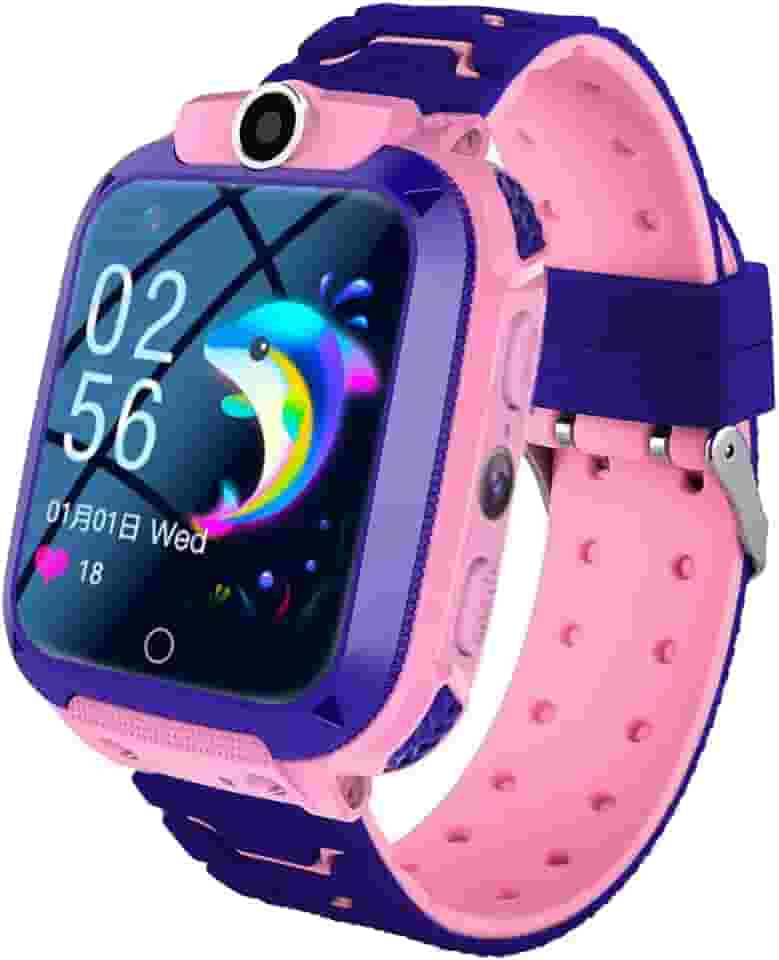 Relógio Inteligente Infantil Para Meninos E Meninas- Smartwatch Com Câmera Para Crianças Com Chamada Resistente À Água | Relógio Rastreador GPS Com Botão Alarme HD Com Tela Sensível Ao Toque Lanterna