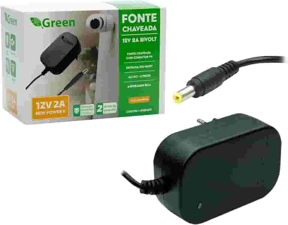 Fonte Chaveada 12V 2A Bivolt Plug 5,5mm X 2,1mm