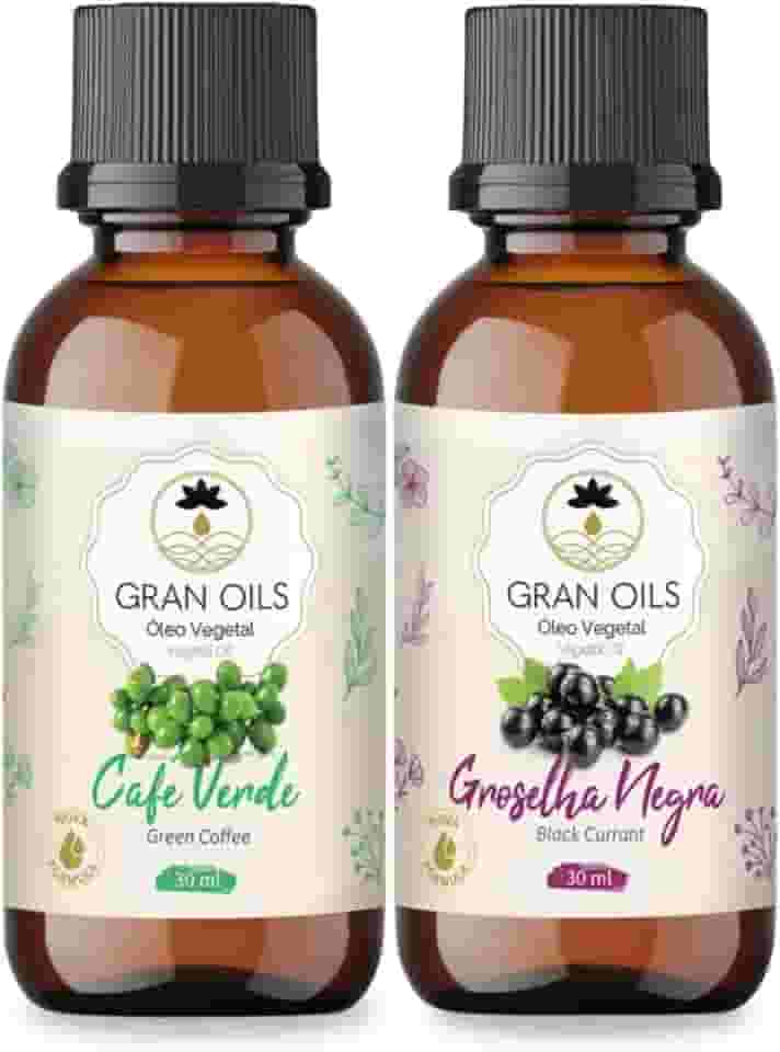 Kit Óleos Gran Oils Café Verde e Groselha Negra 30ml