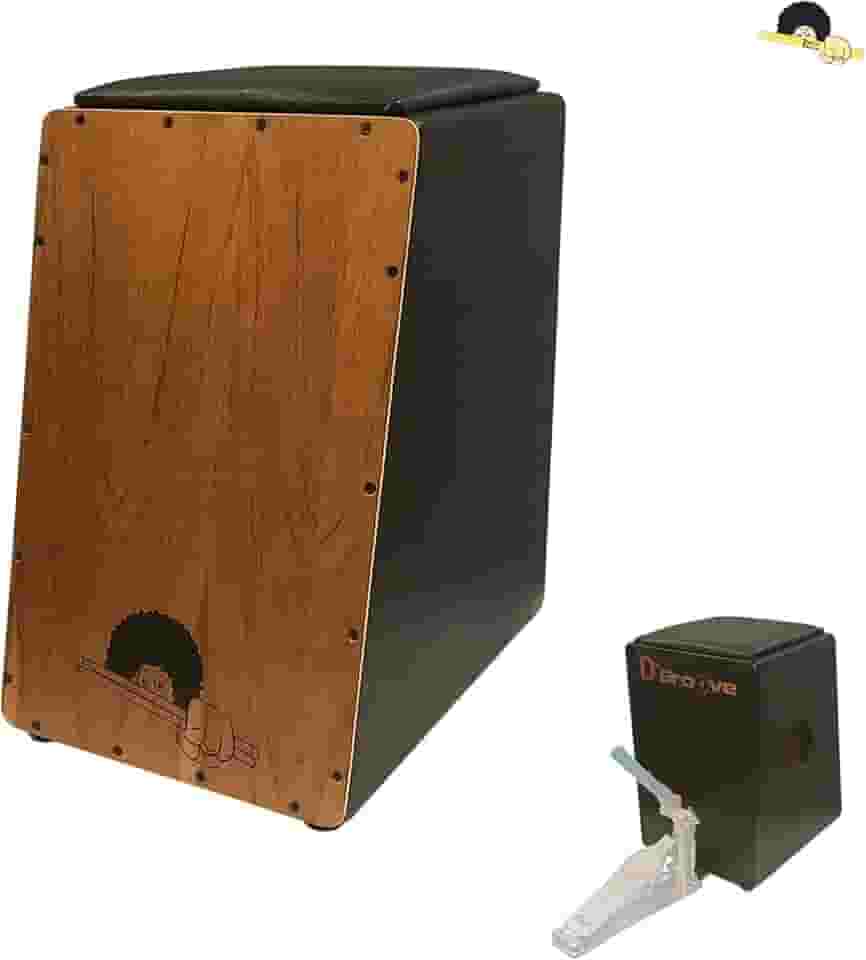 Cajon Eletroacústico Inclinado DGroove DUO 2 em 1 / Com microfone Cannon XRL