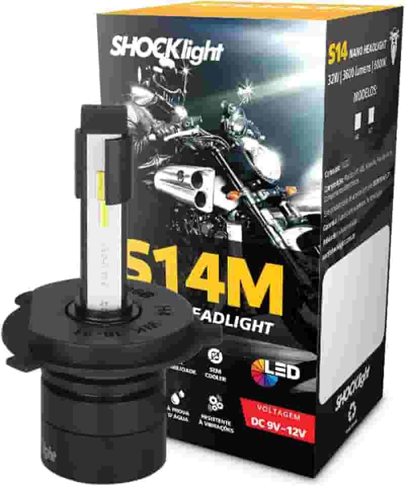 Lâmpada Superled 3D Moto H4 12v 35w 3600 Lumen 6000 Shocklight