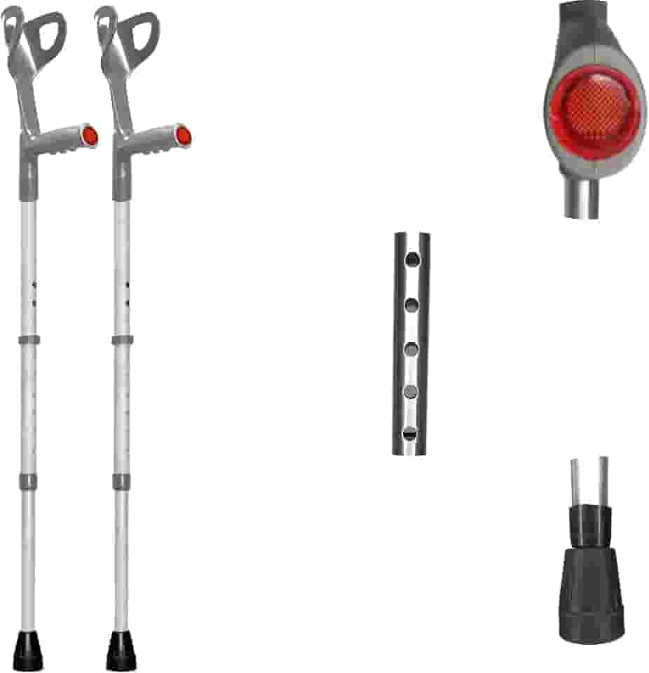 Muleta Canadense Ortopédica De Alumínio Regulável Idoso 120kg Par Take Care (REGULÁVEL, CINZA) 2.0 unidade