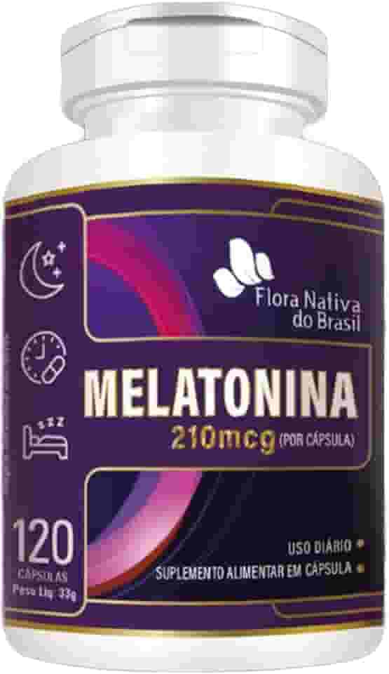 Melatonina 120 Cápsulas (210 mcg por cápsula) Flora nativa do Brasil