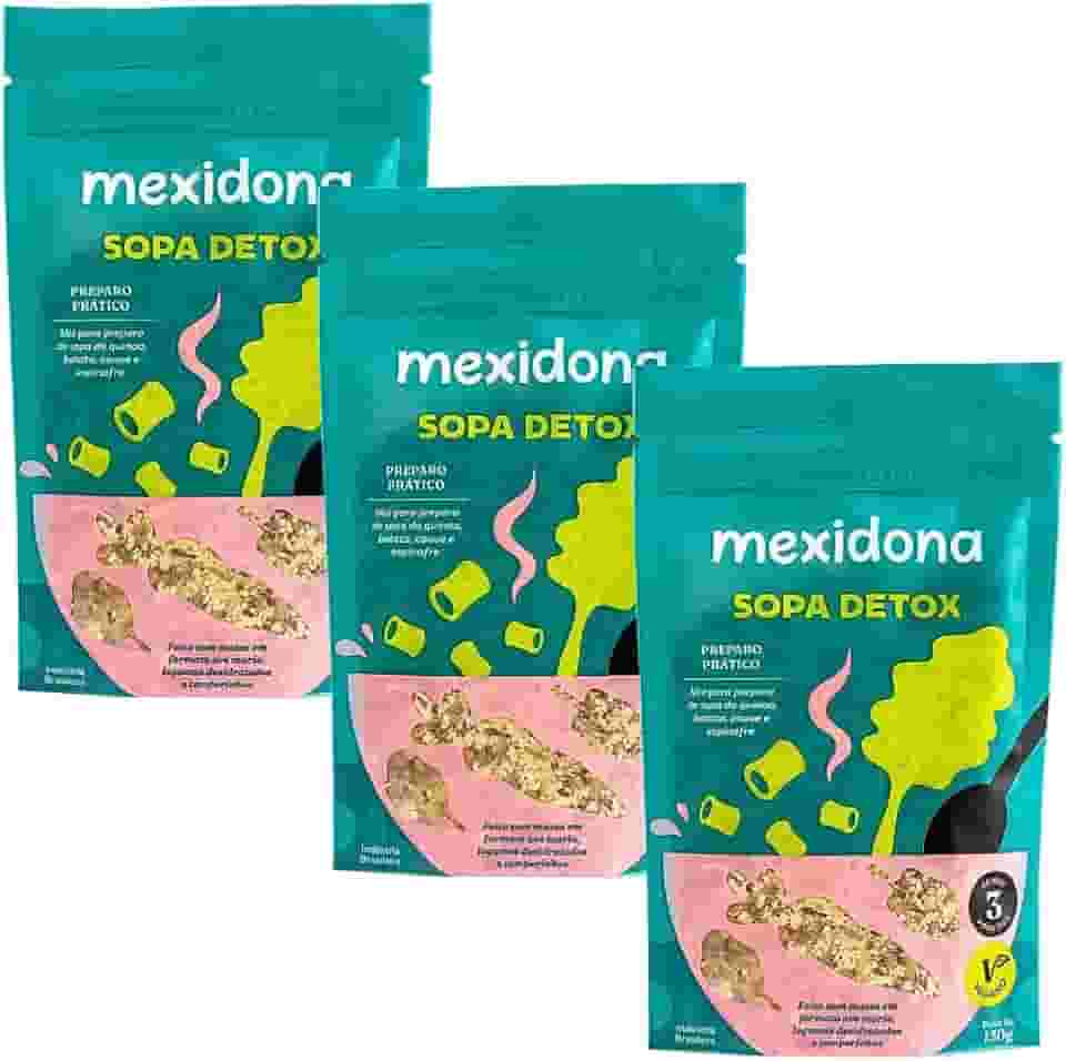 Kit com 3 Pacotes de Sopa Detox de 130g cada - Mexidona