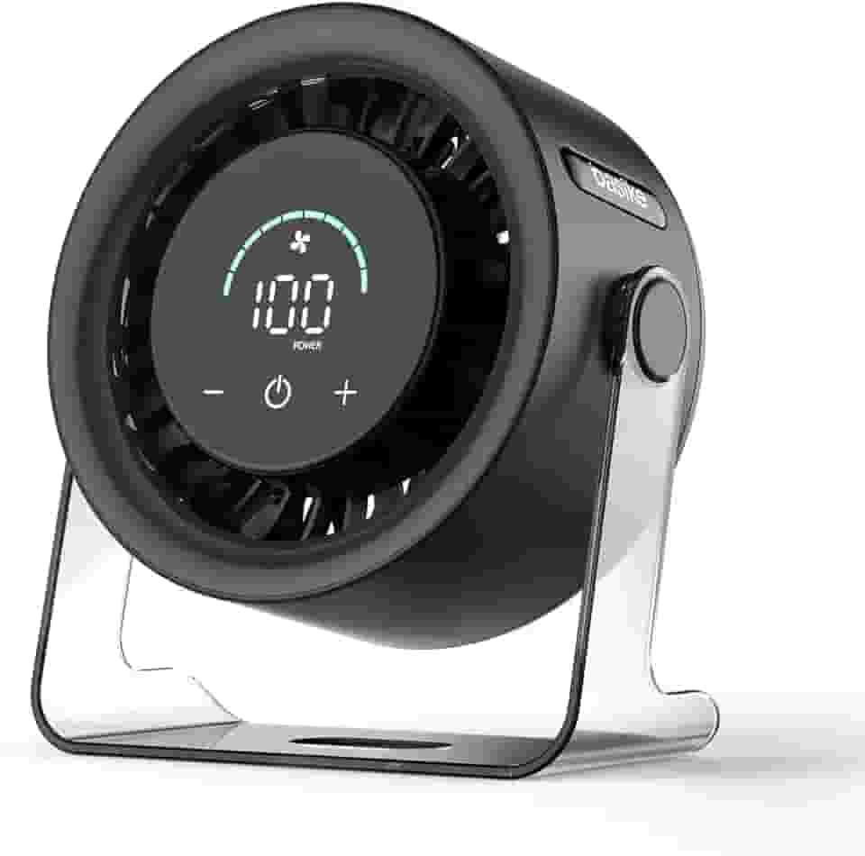 Basike Ventilador de Mesa USB, 3 Velocidades Super Silencioso, Portátil Ideal para Escritório, Computador, Quarto, Estudos e Viagens Ventilador Pequeno com Base Antiderrapante (Preto)