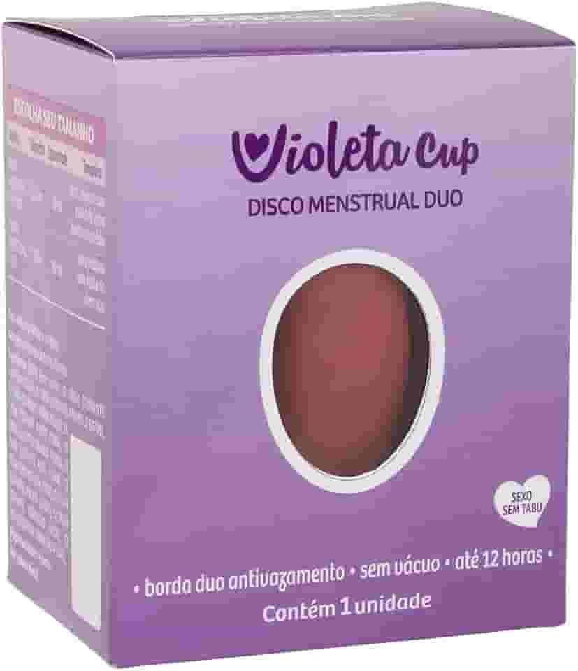 Violeta Cup Disco Menstrual Duo Mini Cor Vermelho Para Colo Do Útero Médio E/Ou Baixo