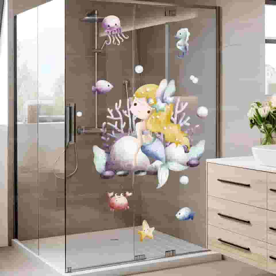 Papel de Parede Fundo do Mar Infantil Lavável Seguro Ideal para Quarto Bebê, Piscina, Box Banheiro ou Área Kids Criativa