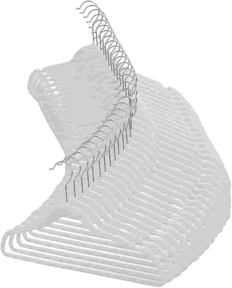 Kit 50 Cabides de Veludo 360° Antideslizante Kit Cabide para Roupas Camiseta Calça