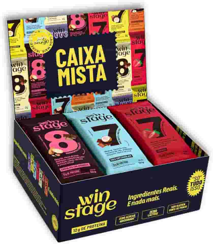 Barra Proteica Natural Caixa Mista Winstage (cx. 12 Unid)
