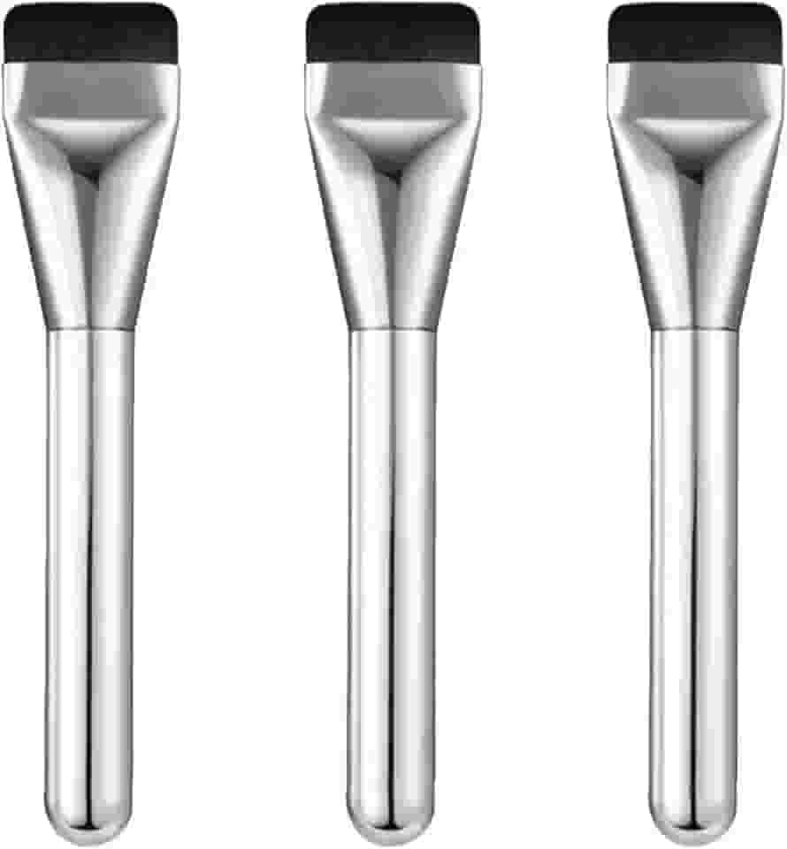 Kit 3 Peça Pincel Plano P/Base Líquida Corretivo Flat Blush