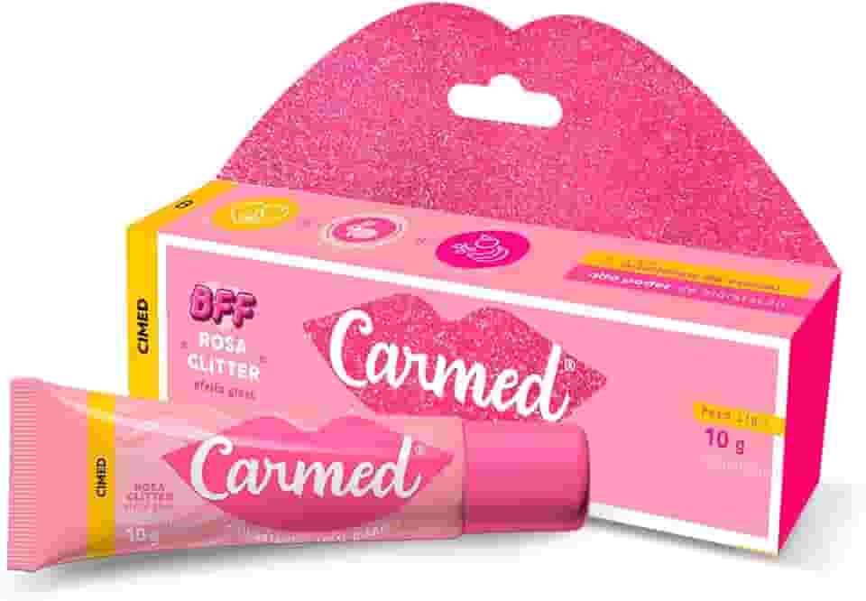Carmed BFF Rosa Glitter Hidratante Labial com cor 10g