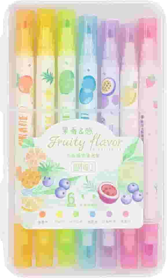 kit escolar infantil Marca texto com cheiro 6 cores