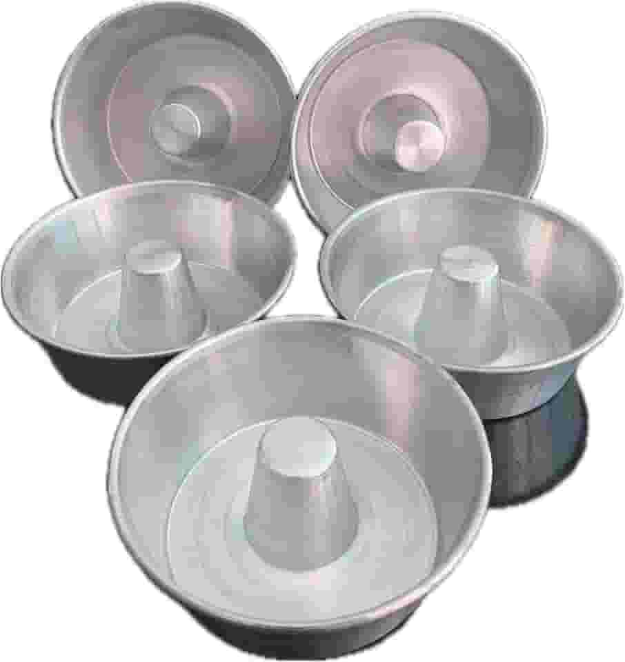 Kit 5 Forma Bolo Caseiro Pequeno 13 X 6,0 X 15,5 Cm Alumínio