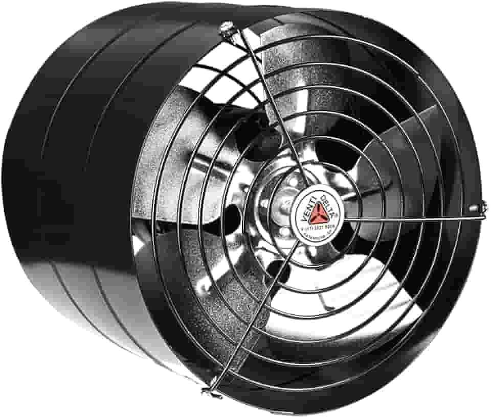 EXAUSTOR 20 CM A. R. BI-VOLT PRETO AXIAL INDUSTRIAL