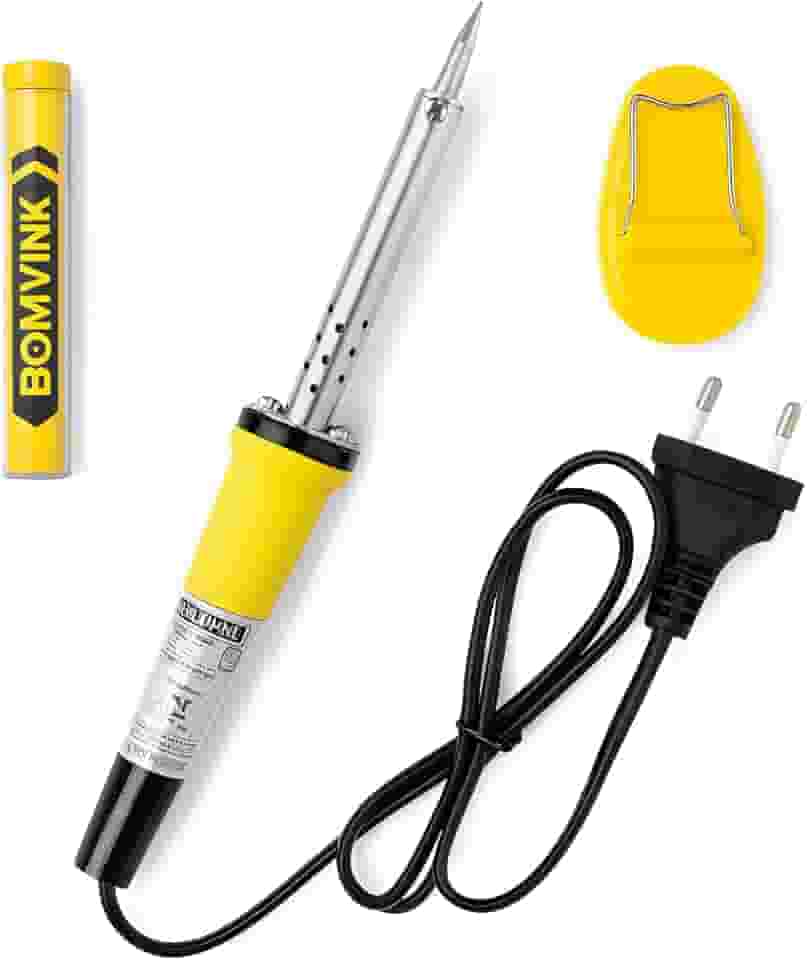 Ferro de Soldar Profissional 60W 220V - Aquecimento Rápido com Suporte e Fio de Solda Certificado INMETRO Ideal para Eletrônica, Reparos, Placas e Cabos – Leve e Ergonômico