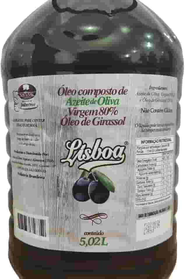 Azeite de Oliva Virgem 80% Nacional 5 Litros Restaurantes Pizzarias Qualidade Premium Lisboa