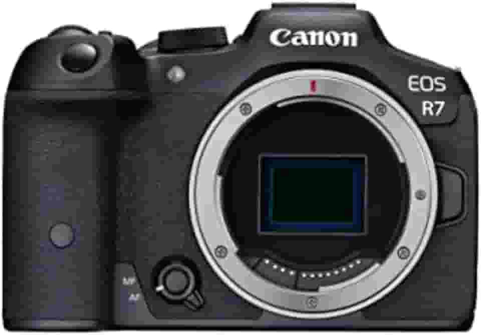 Canon Câmera mirrorless EOS R7 (apenas corpo), câmera híbrida, sensor CMOS de 32,5 megapixels (APS-C), vídeo 4K, para esportes, ação, criadores de conteúdo, câmera de vlog, preta
