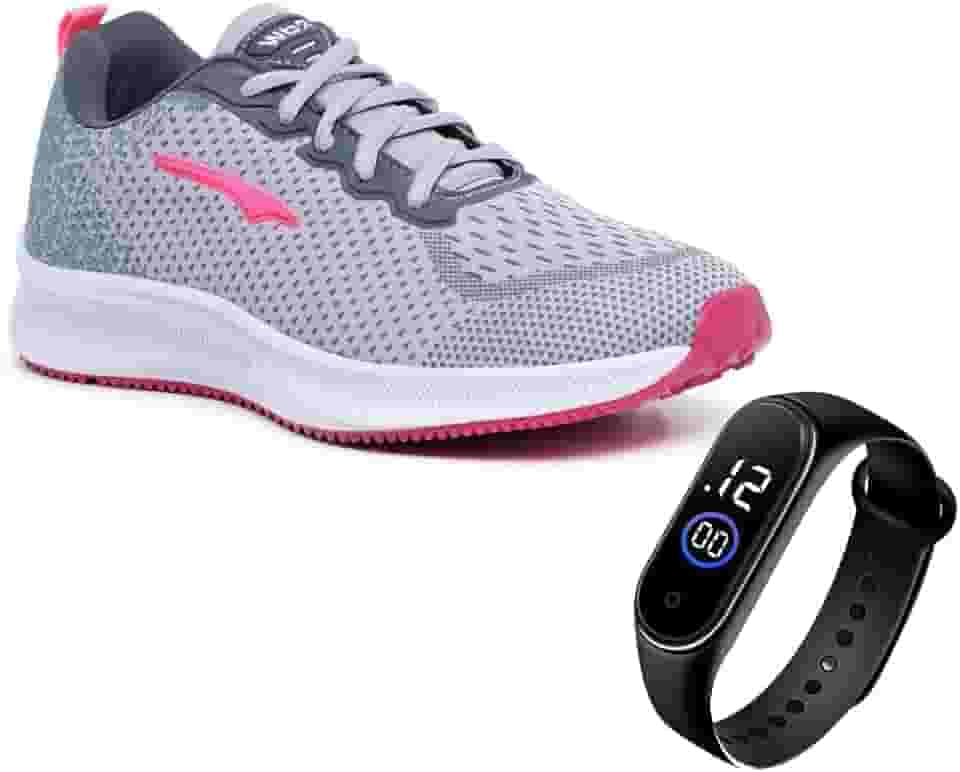 Tenis Academia Feminino Leve Macio Corrida + Relogio