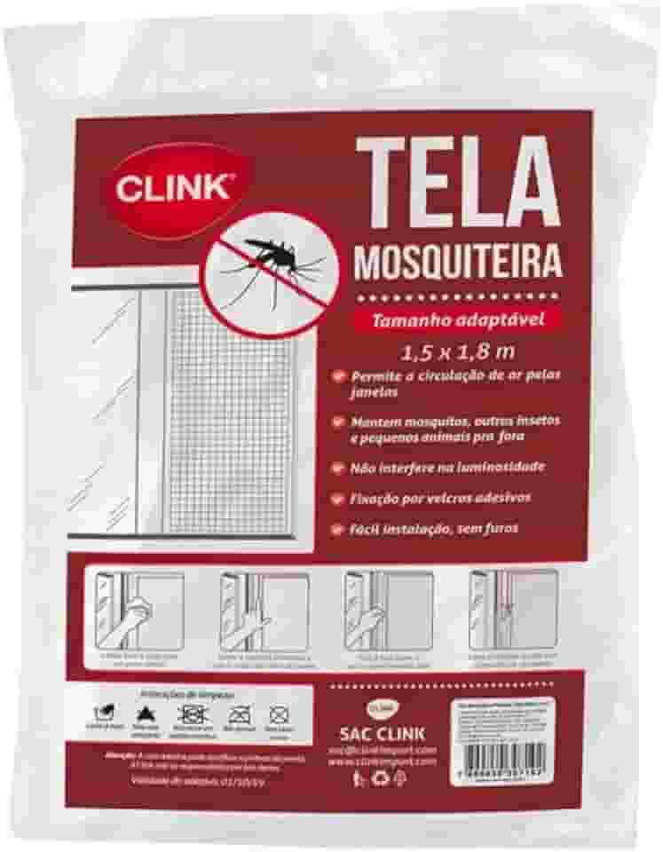 Tela Mosquiteiro para Janela 1,5 x 1,8 Clink