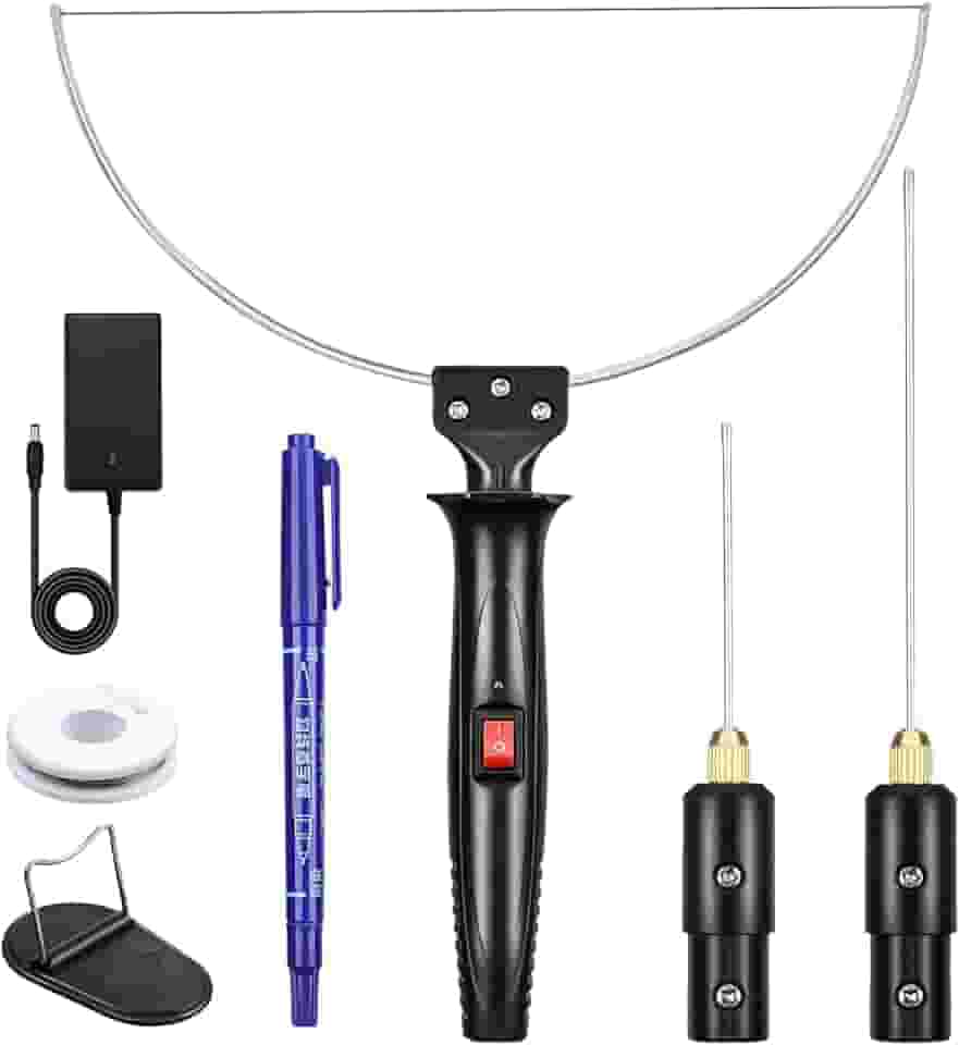 GOCHANGE Cortador de espuma elétrico 3 em 1, ferramenta de corte de isopor de 100-240 V/18 W, espuma com adaptador eletrônico para pequenos projetos de corte, artesanato DIY, escultura em espuma