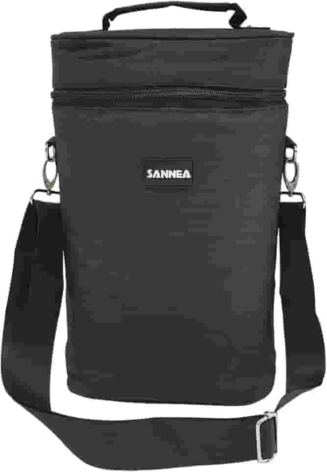 Bolsa Térmica 2 ou 4 Divisórias Wine Bag Porta Vinho Garrafa Taça Transporte Bebida Alça de Ombro (2 divisórias)