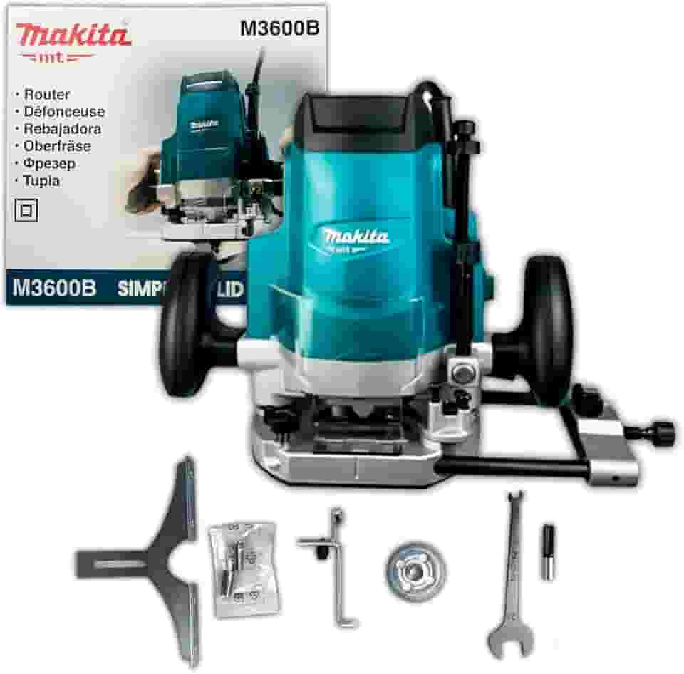 MAKITA Tupia M3600B 12MM 22.000RPM 1650W para Marcenaria + Acessórios Profissional - 220v