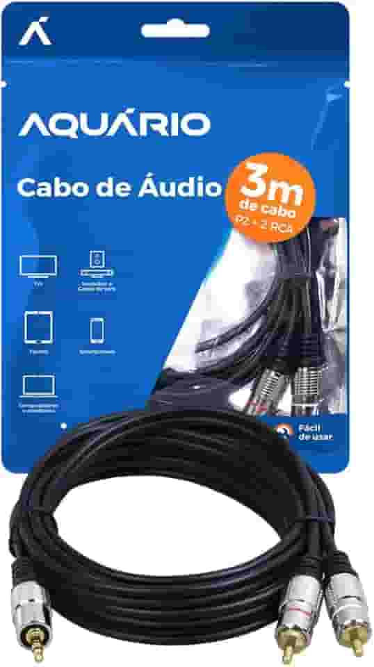 CABO P2 STEREO + 2 RCA - 3 METROS