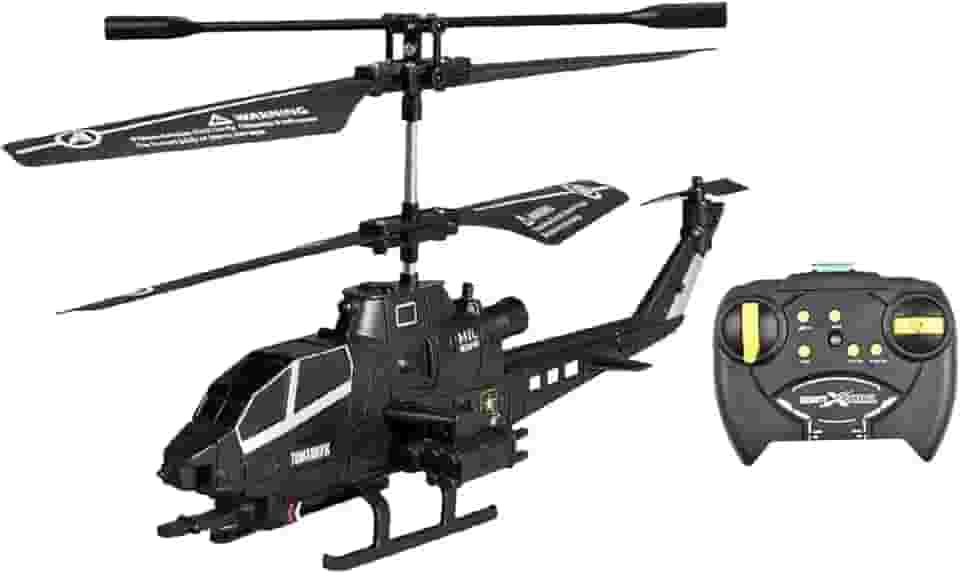 MERIGLARE Helicóptero RC com Controle Remoto para Voos Noturnos E Luzes LED, preto