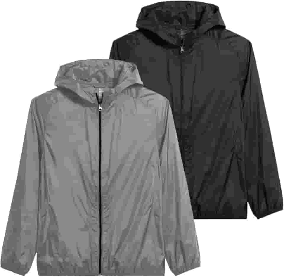 Kit 2 Jaqueta Corta Vento Impermeável Masculino Leve e Confortável Estilo Casual Liso
