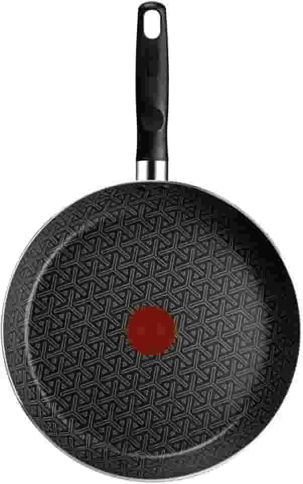 Frigideira Rochedo Robusta Grafite 30cm com Antiaderente Resist 3X, Reforçado com Partículas Minerais, Alta Espessura, Base Limpa Fácil e Thermo-Sinal