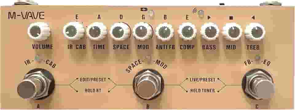 CUBE AC Portátil Multifuncional Guitarra Acústica Pedal de Efeito Combinado com Reprodução de Música Sem Fio Gravação de Telefone Função de Interface de Áudio