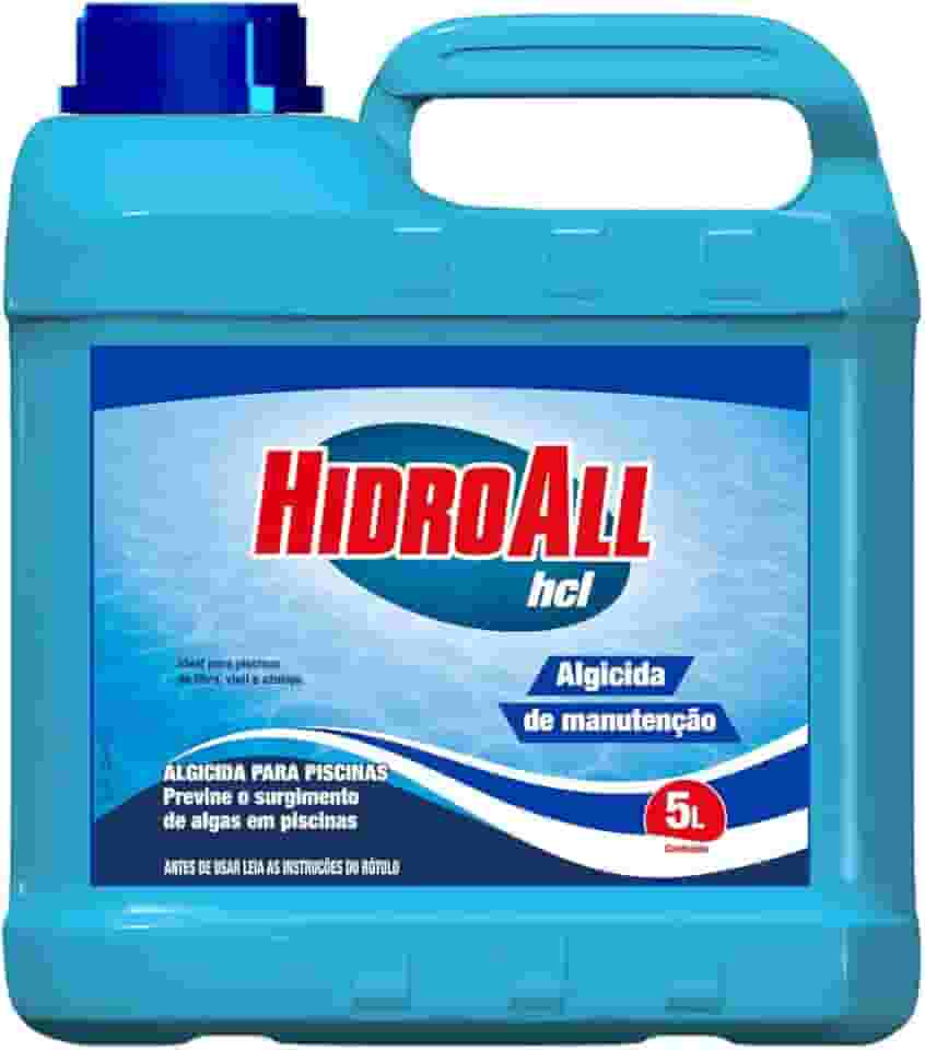 HidroAll Algicida Manutenção para Piscinas HCL 5 Litros