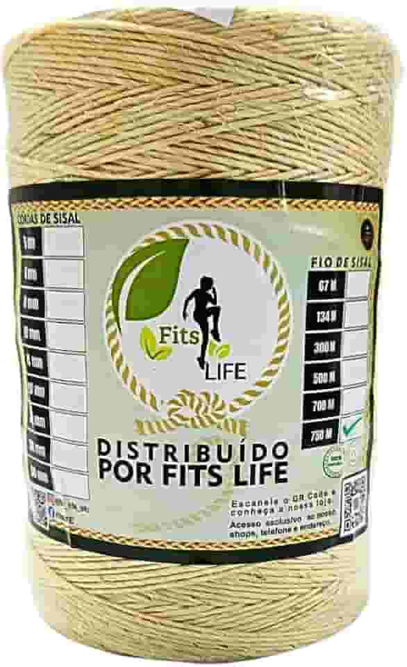 Barbante Fio De Sisal 2mm Rolo 750 Metros Artesanatos Amarração Decoração Arte Tapete