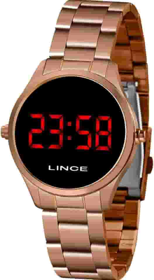 Relógio Lince Feminino Digital Rose LED Vermelho MDR4618L