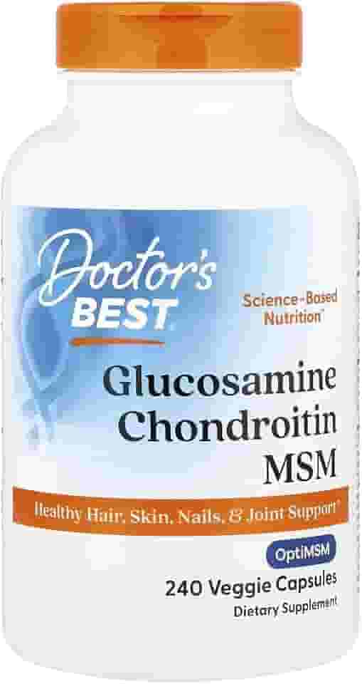 Glucosamina Chondroitin MSM com OptiMSM 240 Cápsulas Doctor"s Best® (Glucosamina e Enxofre Orgânico)