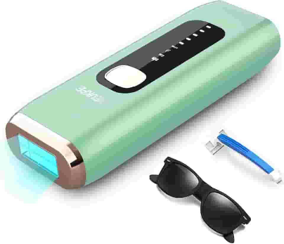 MEUKPE Dispositivo de Depilação a Laser IPL para Mulheres e Homens em Casa, 999.900 Flashes Permanentes para Tratamento Facial, Pernas, Braços, Linha de Biquíni, Corpo Inteiro