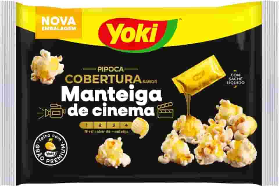 Pipoca para Micro-Ondas com Sal Cobertura Manteiga Yoki Pacote 105g