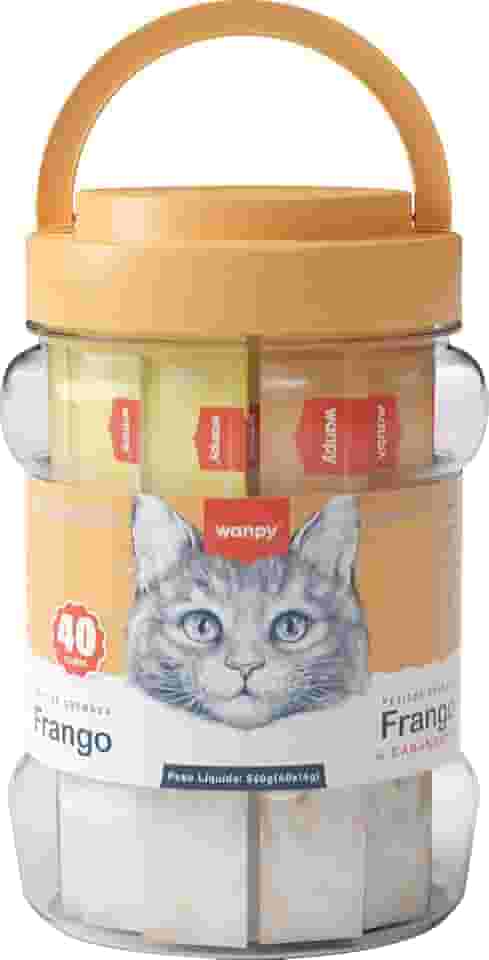 Wanpy/Truly Creamy Petisco Cremoso para Gatos, 40 Sachês, 560g, Frango + Frango e Caranguejo