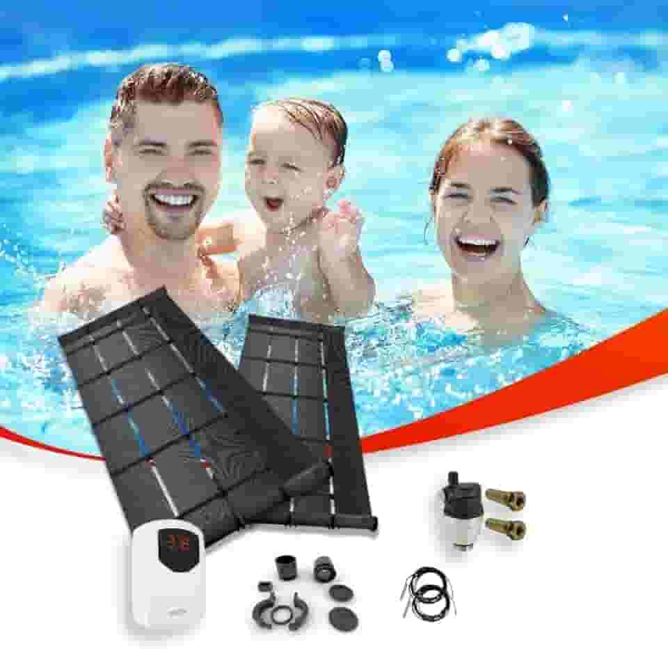 Kit Aquecimento Solar para Piscinas até 8m² ou12 mil litros TekSol com Controlador de Temperatura Bivolt