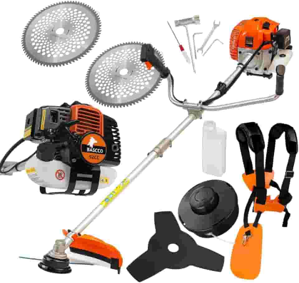 Roçadeira A Gasolina De Grama Multifuncional Aparador Profissional Bi-partido 2 Tempos Bsc-52, 52 Cilindradas 2.5hp - Bascco