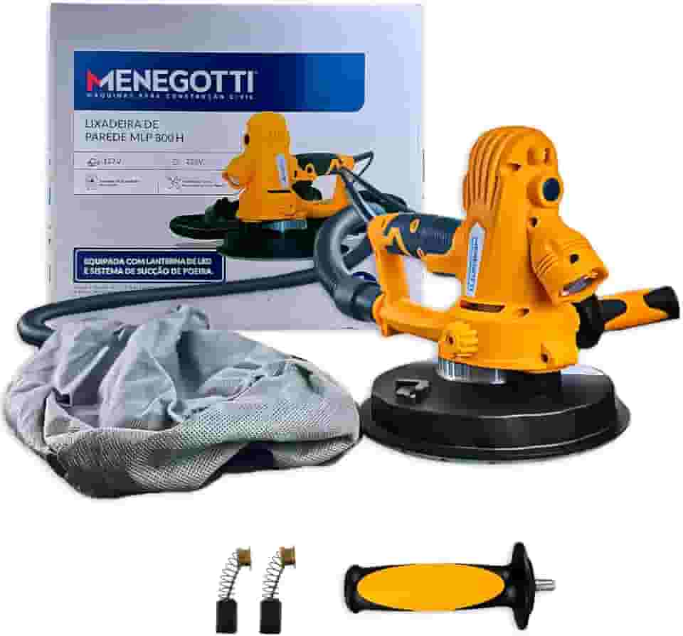 Menegotti Lixadeira de Parede Elétrica MLP800H 60Hz 800W Original Monofásico Profissional - 220V